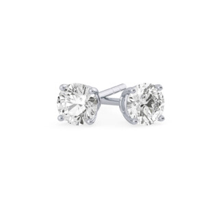 Diamond Stud Earrings in 4 prongs white gold