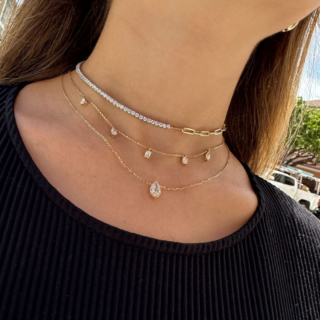 Multi Shape Droplet Necklace