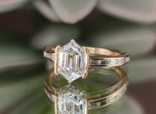 Hexagon Shape Diamond Ring