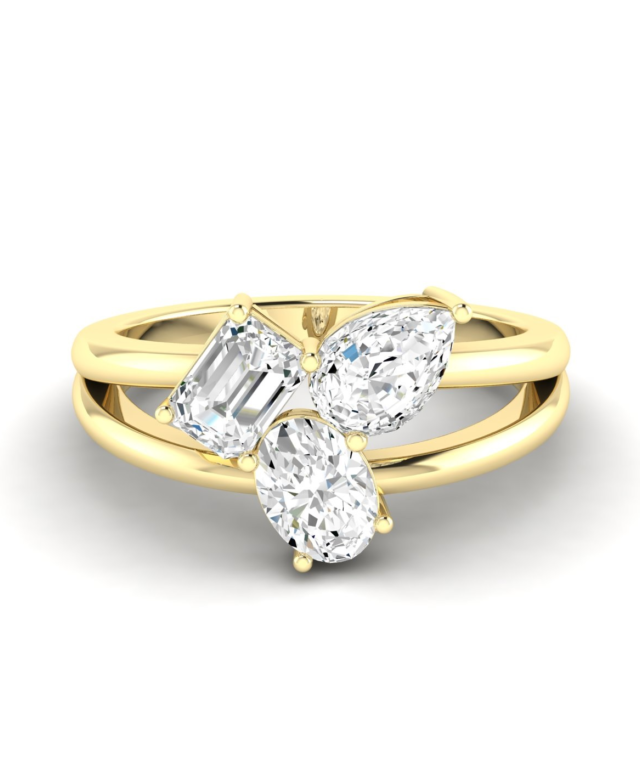 RF3121 50 Y146 50 Multi Shape Cluster Ring 1 50 Yellow 6 50